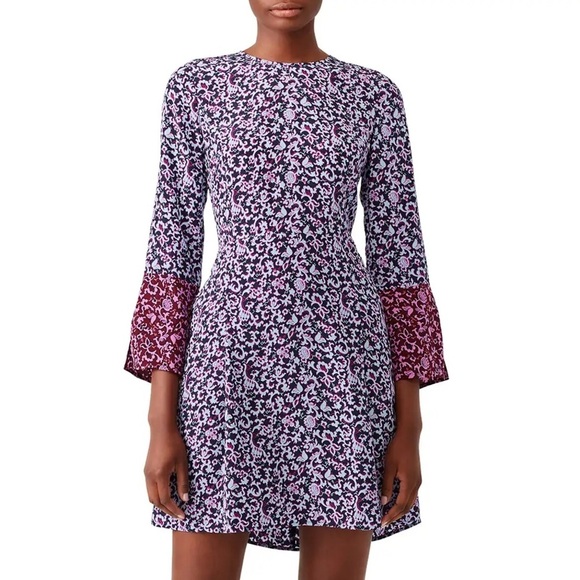 Derek Lam 10 Crosby Rocco Printed Shift Dress Women’s Size 10 Medium M - Picture 1 of 8